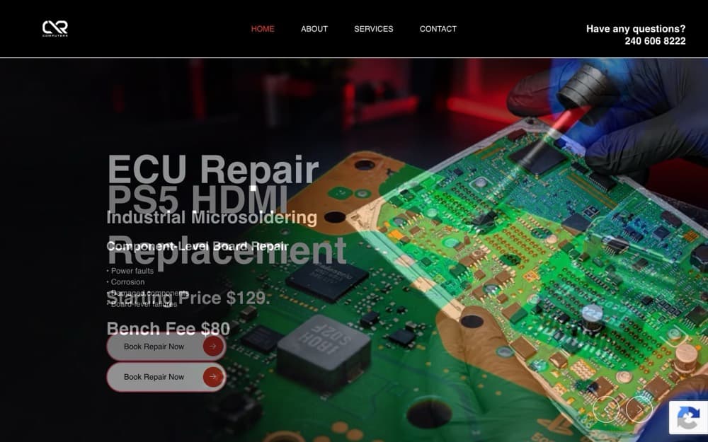NCR Computers website, built by Dazvix