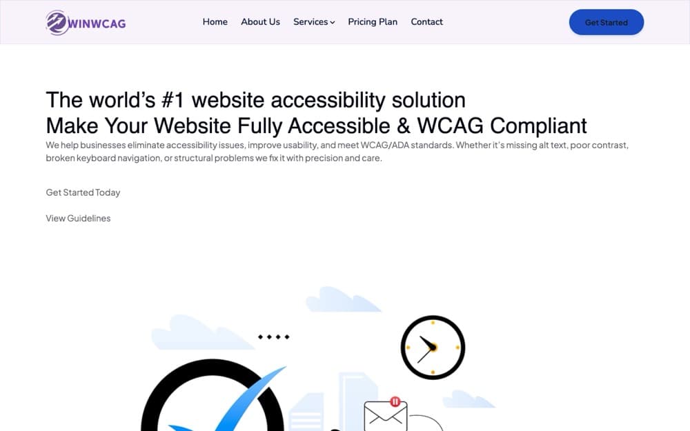 Winwcag website, built by Dazvix