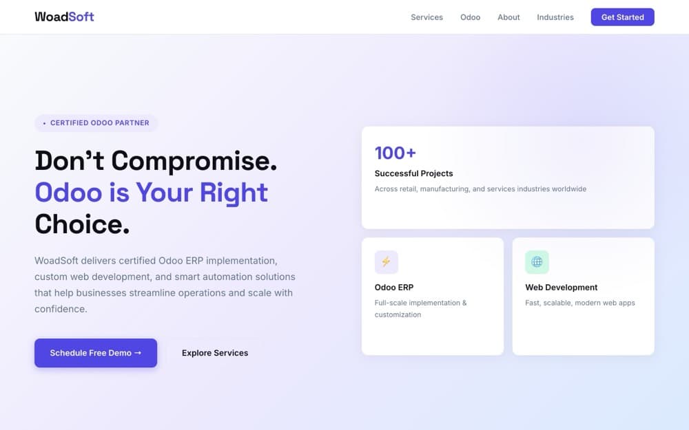 Woadsoft website, built by Dazvix